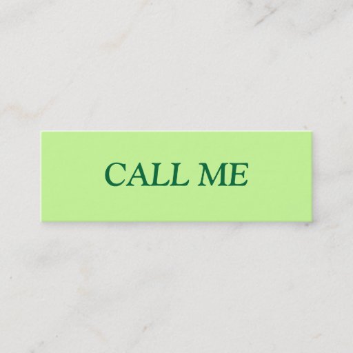 Customizable CALL ME PROFILE CARD BUSINESS CARD