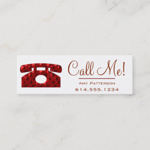 Call Me! Red Telephone Dating Profile Cards 4