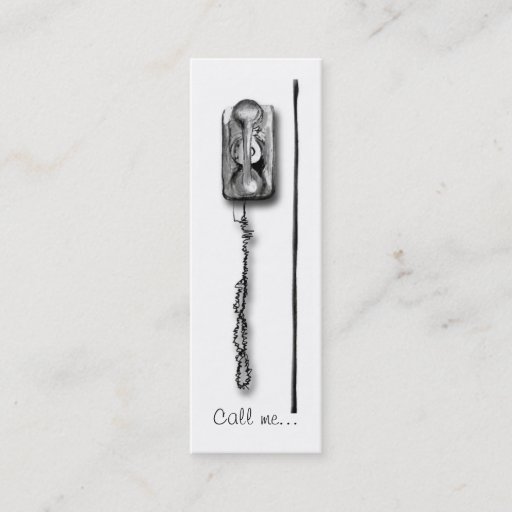 Customizable Call me... Skinny Profile Card Business Cards