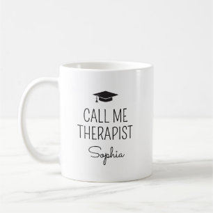 Call Me Therapist Personalized Name Coffee Mug