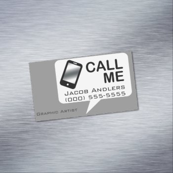 Call Me V10 Business Card Magnet by pixelholicBC at Zazzle