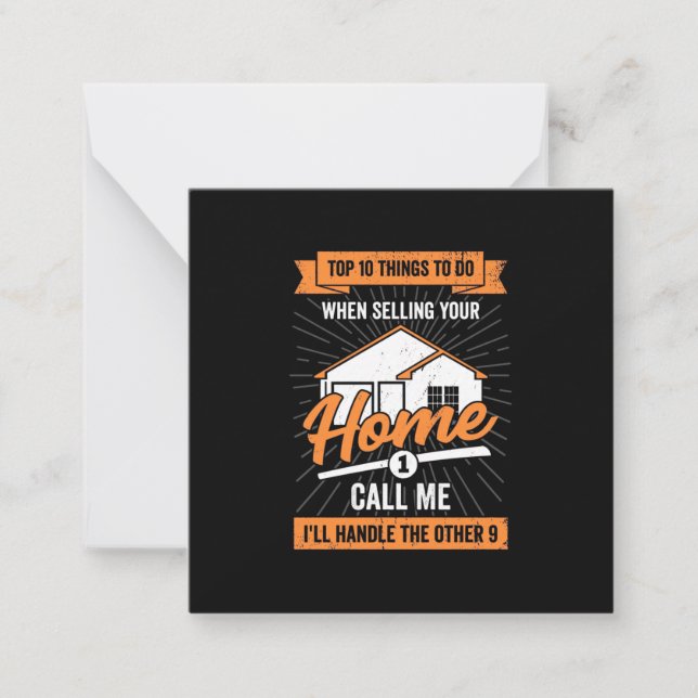 Call Me When Selling Your Home Note Card (Front)