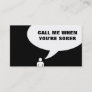 call me when you're sober business card