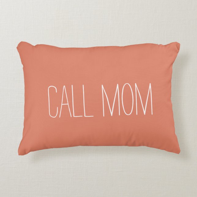 Call mom text mom dorm room pillow (Front)