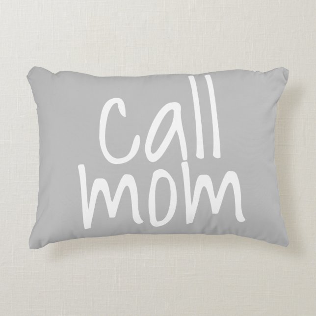 Call Mom Text Mom Throw Pillow (Front)