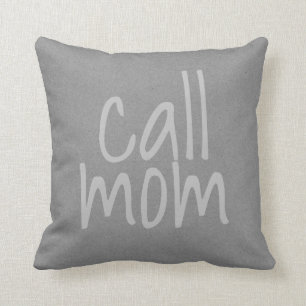 Call Mom Text Mom Throw Pillow