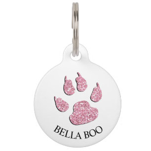 Call my Mom - Pink Alert Dog Tag Message