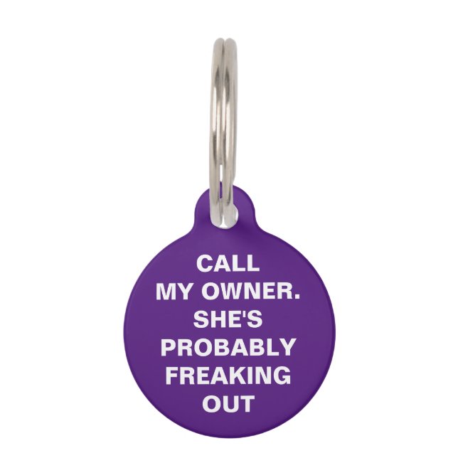 "CALL MY OWNER" PET ID TAG (Front)