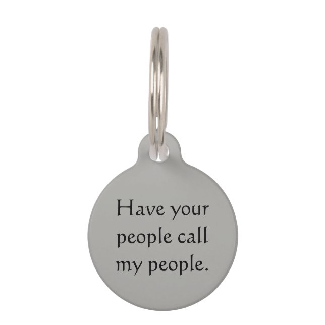 Call My People Pet Name Tag (Back)