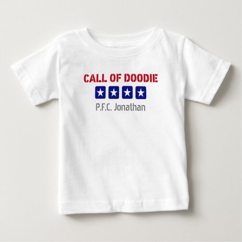 Call of Doodie US Military Themed Baby T_Shirt