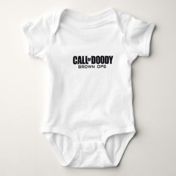 Call Of Doody Brown Ops Baby Bodysuit by HarpstringsDesigns at Zazzle