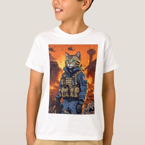 Call of duty cat style kids Fansion  T_Shirt