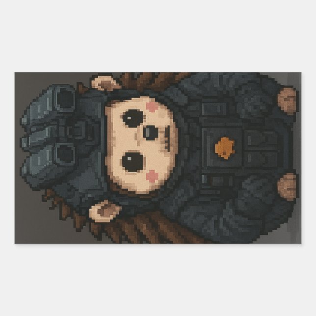 CALL OF DUTY HEDGEHOG RECTANGULAR STICKER (Front)