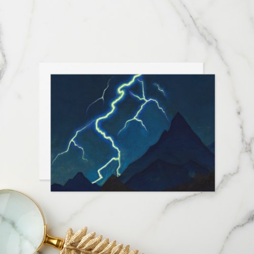 Call of the Heaven Lightning by Nicholas Roerich Thank You Card