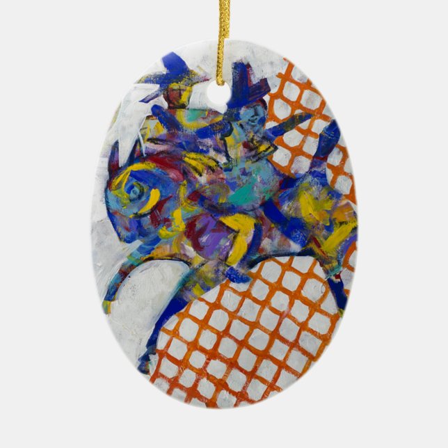 Call of the Heyoka Ceramic Ornament (Front)