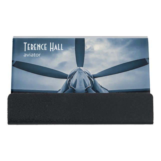 Call of the sky desk business card holder (Front)