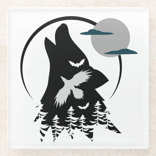 Call of the wild.w glass coaster (Front)