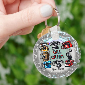 Call on Him Christian keychain