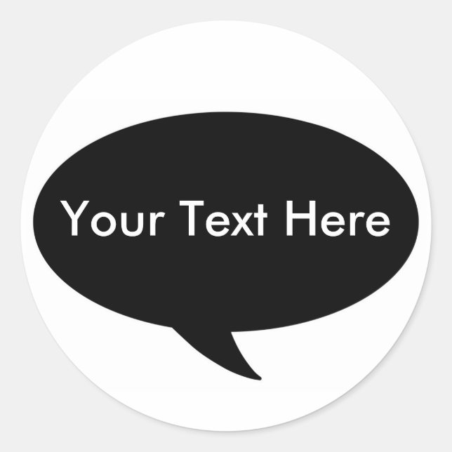 Call Out - Place Your Text Classic Round Sticker (Front)