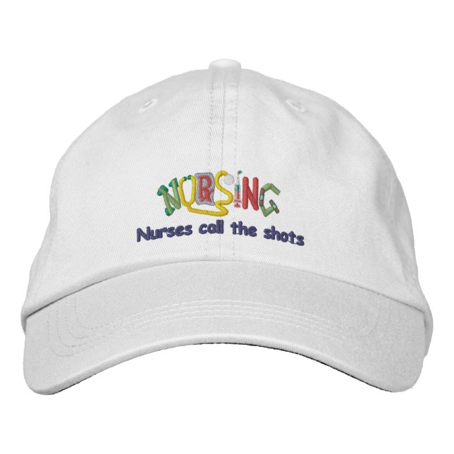Call Shots Nurse Embroidered Baseball Hat (Front)