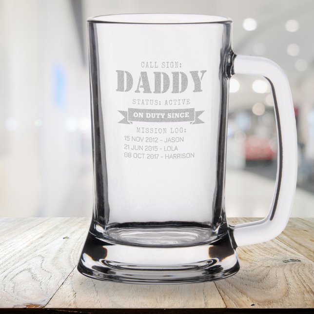 Call Sign: Dad Military Father's Day Beer Stein (Creator Uploaded)