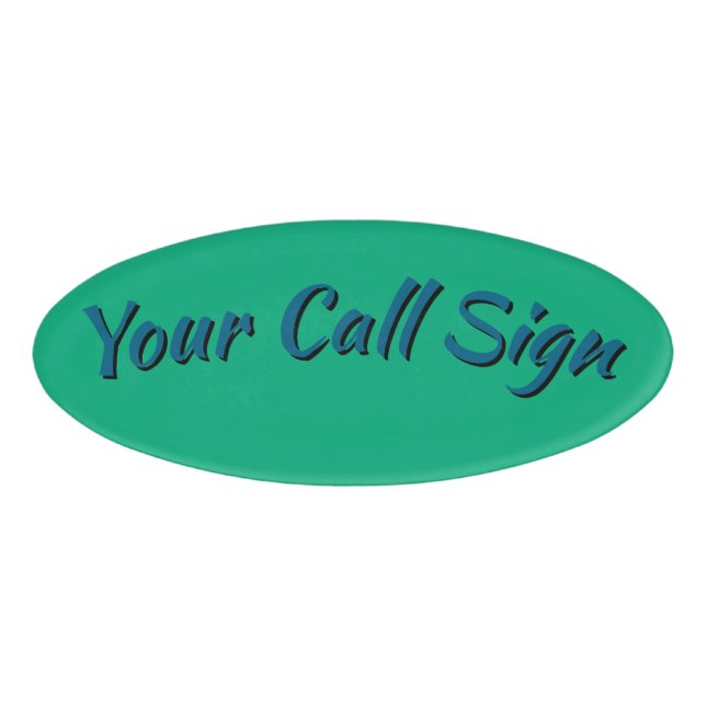 Call Sign Name Badge (Front)