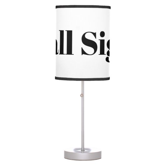 Call Sign Table Lamp (Front)