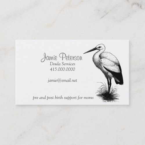 Call The Doula Stork Business Cards