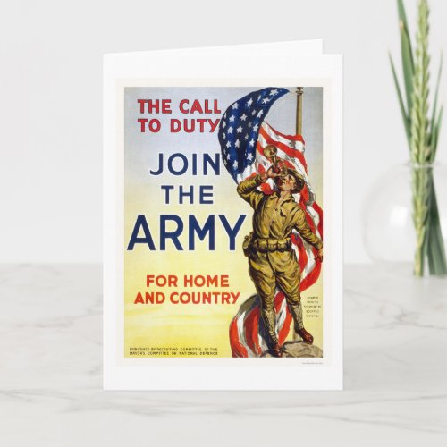 Call to Duty _ Join the Army for Home and Country Card