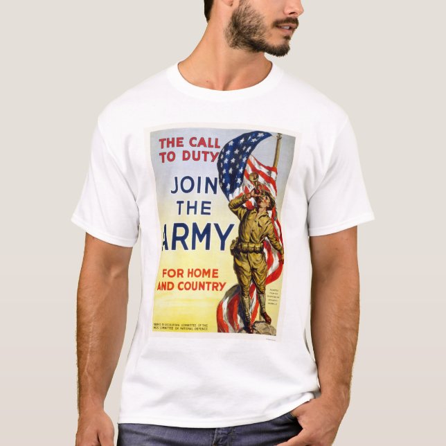 Call to Duty - Join the Army for Home and Country T-Shirt (Front)