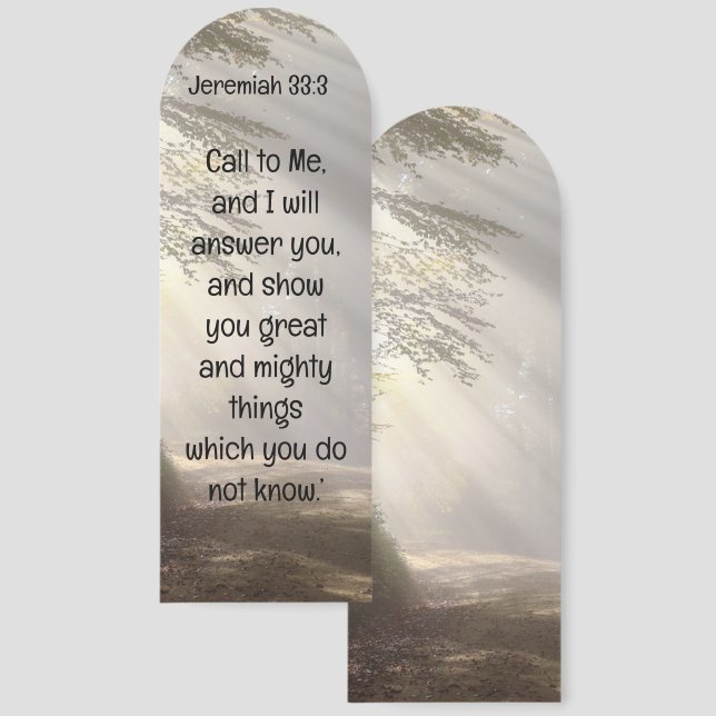 Call to Me Comforting Uplifting Bible Verse Bookmarks (Front & Back)