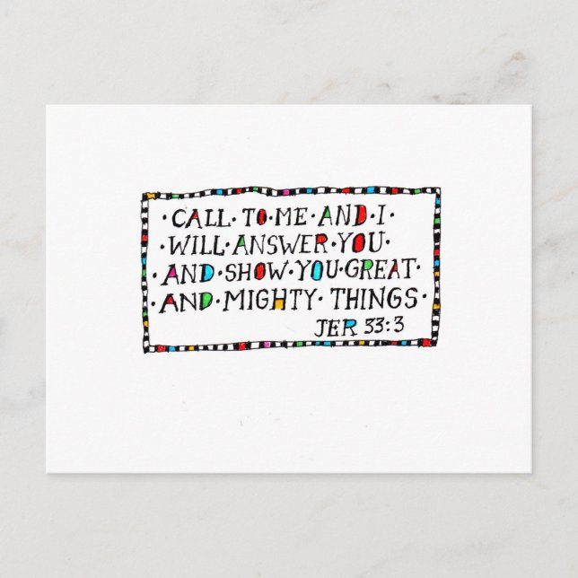 Call To Me Postcard (Front)