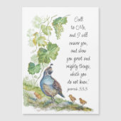 Call to Me Scripture Inspiration California Quail (Front)