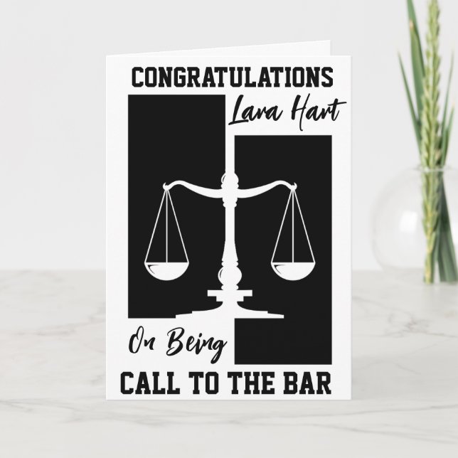 call to the bar congratulations cards (Front)