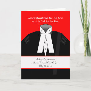 Call to the Bar, Custom Front, Add Your Text Card