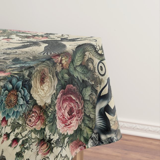 Call to the Night Gallery – Gothic Large Pattern Tablecloth (In Situ)
