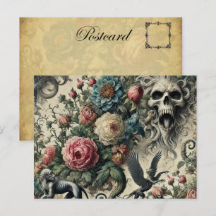 Call to the Night Gallery – Gothic Victorian Holiday Postcard