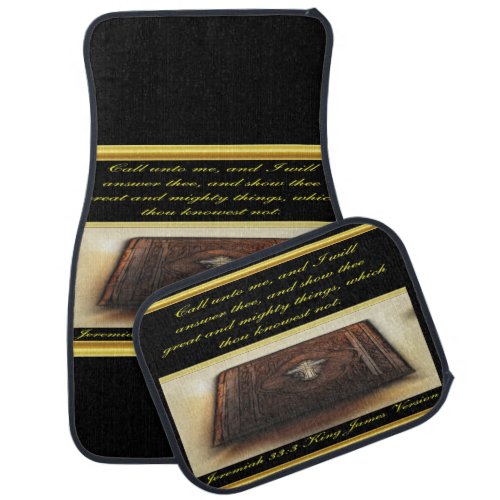 Call unto me and I will answer thee Jeremiah 333 Car Mat
