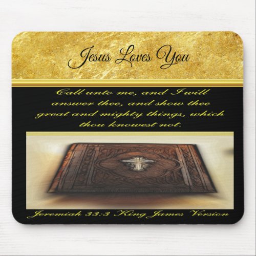 Call unto me and I will answer thee Jeremiah 333 Mouse Pad