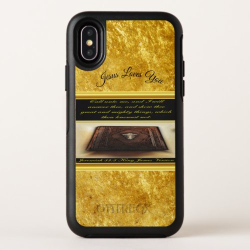 Call unto me and I will answer thee Jeremiah 333 OtterBox Symmetry iPhone X Case