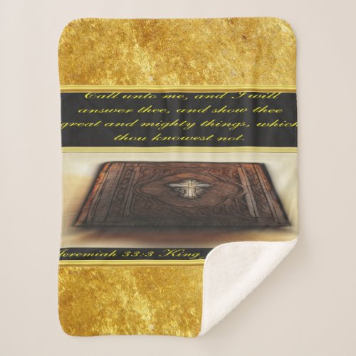 Call unto me and I will answer thee Jeremiah 333 Sherpa Blanket