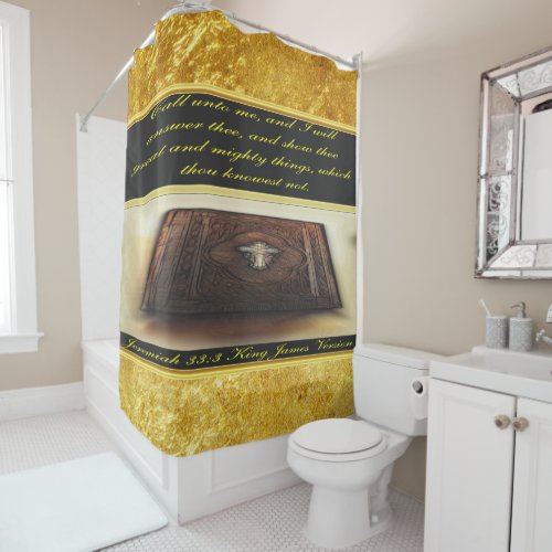 Call unto me and I will answer thee Jeremiah 333 Shower Curtain