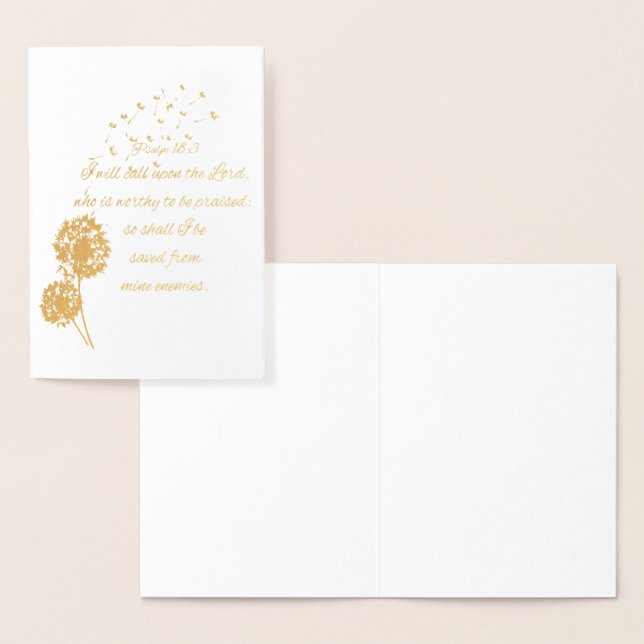 Call Upon the Lord who is Worthy Gold Foil Card (Display)
