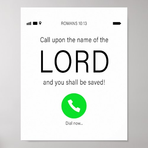 Call Upon the Name of the LORD  Christian Faith   Poster