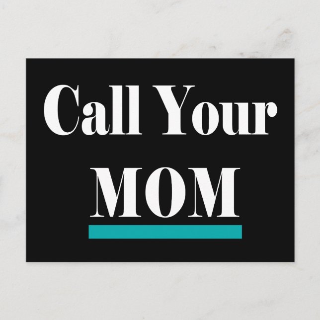 Call Your Mom Fun Gift Postcard (Front)