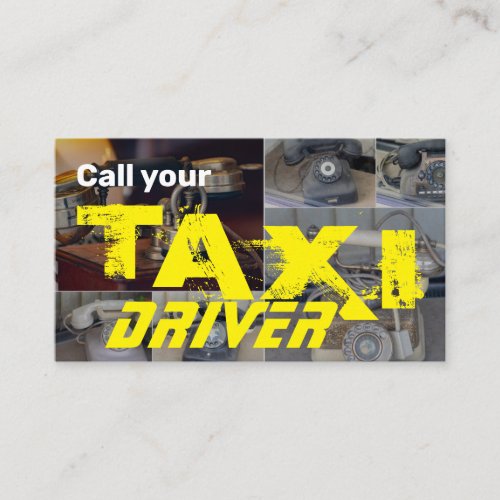 Call your professional taxi driver cabdriver business card
