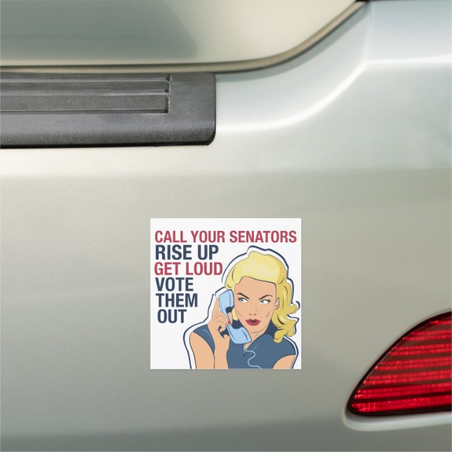 Call Your Senators Feminist Democrat Women Vote Car Magnet (In Situ)