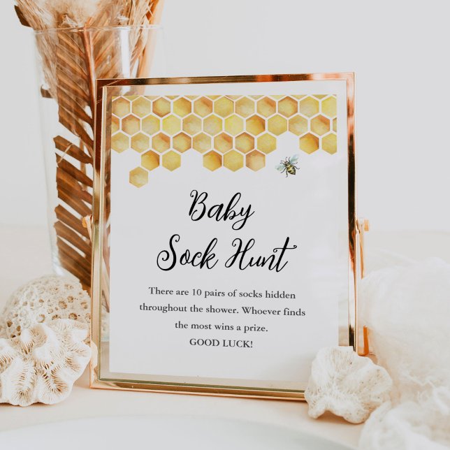 CALLA Baby Sock Hunt Baby Shower Game Sign (Creator Uploaded)