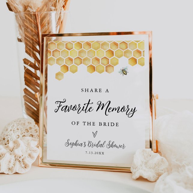 CALLA Bee Favorite Memory Bridal Shower Sign (Creator Uploaded)