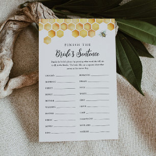 CALLA Bee Finish the Bride's Phrase Bridal Game 